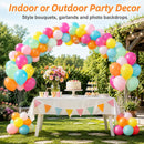 Rainbow Balloons, 12 Inch 50pcs Multicolor Rainbow Neon Colorful Balloon — 7
