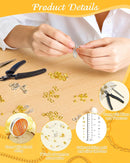 FIVEIZERO 1950 Pcs Jewelry Making Cord End Kit,Crimp Tube Beads with Organizer Box,Includes Crimp Beads, Cover,… — 3