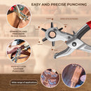 MINUS MUKYS Leather Working Kit Complete Leather Tools Set for Crafts Shoe Repair Kit Belts Includes Hole Puncher for Crafts Sewing Tools Awl Stitching Tool Cutting Mat Ideal for Beginners — 3