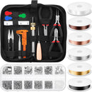 Thrilez Wire Wrapping for Jewelry Making, Repair and Beading Supplies Kit with Craft Ring Wire, Tools, Pliers and… — 1