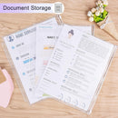 Antner 8 Pack Clear Letter Size Binder Pockets 3 Ring Binder Zipper Pouch Document Organizer, Waterproof PVC 3-Hole Loose Leaf File Bags Insert Sleeves Page Sheet Protectors Business Office Supplies — 5
