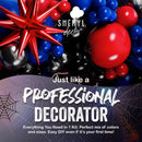 ALL-IN-1 Spider Balloon Arch Kit with BONUS Starburst for Spidy Birthday Decorations - Red Blue Spider Balloons for Spidy Man Party Decorations - Miles Birthday Decoration, Spidey Balloons — 8