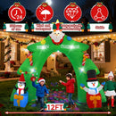 12 FT Santa's Candy Tree Arch Outdoor Inflatable with Rotating LED Colorful Lights for Christmas Holiday Party Decoration, Winter Garden Decoration — 3