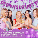 Fulmoon Older Wiser Hotter Banner Birthday sign,Purple — 6