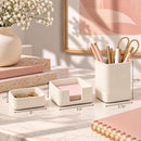 Aesthetic Desk Organizer Set of 3 - Sturdy Concrete Office Accessories — 2