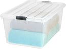 IRIS USA 68 Qt Stackable Storage Bins with Lids, Clear — 2
