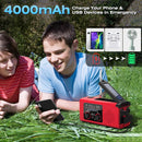 NITIGO Emergency Weather Radio, 4000mAh NOAA Weather Radio Solar Charging | Red — 3