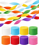 8 Crepe Paper Streamers, 656ft Pack of Rainbow Streamers Party Decorations | Multi-color | 8 Pack - Rainbow — 1
