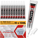 INSOIA Bedazzling Glue B7000 Clear, 10 x 15ml Precision Tip — 1