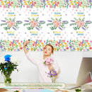 Summer Party Decorations - Summer Decorations for Home - 2 Pack Disposable Plastic Tablecloth | Floral Tablecloth for Mothers Day Wildflower Butterfly Birthday Garden Party Decorations | Red and Purple — 8