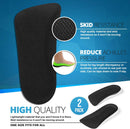 CALTO Half Elevator Insole for Men - 1/2 Inch Height Increase Taller Heel Lift Insert (2 Pack) Black — 2