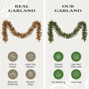 National Tree Company 9ft Pre-Lit Wintry Pine Flocked Christmas Garland — 5