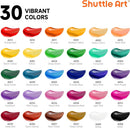 Shuttle Art Acrylic Paint Set, 30 x12ml Tubes Artist Quality Non Toxic Rich Pigments Colors Great for Kids Adults Professional Painting on Rocks Canvas Wood Clay Fabric Ceramic Crafts | 30 Colors | 0.4 Fl Oz (Pack of 30) — 2