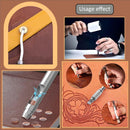 Leather Working Tools, Practical Leather Craft Kit with Carving Sewing Punching Cutting and Other Sanding Tools for Crafting, Repair DIY Projects | silver | 35PCS — 6