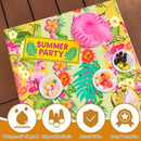 OHOME 2 Pack Luau Party Decorations - Plastic Tablecloth for Hawaiian Theme Party Decorations | Tropical Summer Beach Pool Birthday Backdrop Favors Supplies | Red Green Yellow — 4