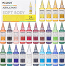 MEEDEN Soft Body Acrylic Paints Set: Matte Finish 24 Colors x 60ml/2oz | 24 Colors Set — 1