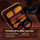 Topus 8 Pieces Shoe Polish Kit, Includes 2Pcs 1.4Oz Brown Shoe Wax, 3 Pieces Horsehair Boots Brushes, 2Pcs Shine Cloths — 7