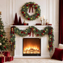 9FT Christmas Garland with Lights Ornaments Realistic Preit Cedar Garland — 7