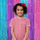 Voircoloria Blue Purple Pink Fringe Backdrop Curtains, 3.3x8.2ft, 3 Pack | 61 Blue Pink and Purple — 6