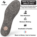 Wool Felt Insoles for Boots & Shoes, 100% Natural Warm Shoe Insoles - Gray — 3