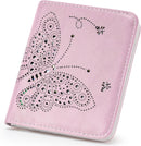KITEVIUN Small RFID Wallet Women Ultra Thin Slim Womens Wallet Mini Compact Bifold - Light Pink — 1