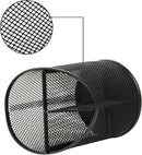 Delifox 2 Pack Pen Holder Mesh Round Pencil Holder 3 Compartments, Black — 4