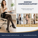 Medical Compression Pantyhose for Women & Men 15–20 mmHg – High-Stretch Support Hose for Swelling & Circulation | Large | Black — 5