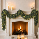 9FT Christmas Cedar Garland with Lights Prelit Pine Garland Christmas Decor — 1