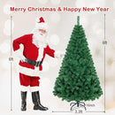 Goplus 6FT Artificial Christmas Tree Xmas Pine Tree with Solid Metal Legs Perfect for Indoor and Outdoor Holiday Decoration — 7