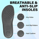 Knixmax Outdoor Women Breathable Orthotic Insoles for Crocs Ultra Thin Clogs Inserts with Arch Support Washable Sockless Barefoot Liners for Flat Feet Plantar Fasciitis Unisex Black Size US9/EU42-43 — 6