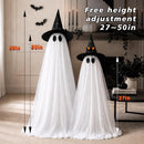 2Packs Halloween Decorations Outdoor,Halloweens Party Decoration Indoor,Spooky Ghost with Remote Control String Lights,Halloween-Ghost Lights for Porches Yards Gardens Lawn | Large ghost — 5