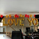 Gold Alphabet Balloons, 40 Inch Custom Name Balloons, Self Inflating Helium Foil Letters for Men Birthday Party Decorations | Letter V — 6