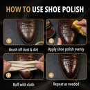 Eagle Shoe Polish Wax – Premium High-Gloss Shine – Restores Color, Covers Scuffs, Nourishes & Protects - 3-Piece Kit | Dark Brown — 6