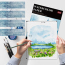 Ogfu Water Color Paper 8.5 x 11, Cold-Pressed Watercolor Paper 300gsm/140lb | White | 8.5"X11" (Pack of 1) Pad — 5