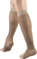 Truform Sheer Compression Stockings, 15-20 mmHg, Women's Knee High Length, Open Toe, 20 Denier, Taupe, Medium | Medium (1 Pair) — 2