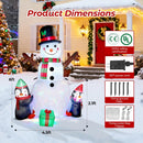 6FT Outdoor Christmas Inflatables Snowman, Inflatable Snowman Penguin Xmas Blow Ups Yard Decor with LED Lights for Yard Lawn Holiday Party Decor, Christmas Decorations Yard Garden Decor — 4
