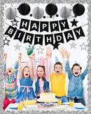 Happy Birthday Decorations, Party Decorations Banners for Men Boys | Black Sliver — 4
