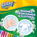Crayola Clicks Retractable Tip Markers (10ct), Washable Cone Tip Art Marker Set, Cute Aesthetic School Supplies, Classroom Must Haves, Ages 3+ | Classic | Click Retractable Marker — 6