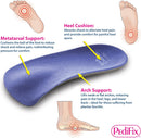 PediFix Arch Cradles | 3/4-Length Orthopedic Arch Support for Flat Feet, Heel & Ball-of-Foot Pain - Small (Women's 7-8, Men's 6) — 2