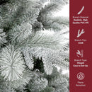 SHareconn Prelit Artificial White Flocked Christmas Tree 7FT & Warm Lights — 4