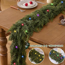 6FT 1Pcs Christmas Cedar Garland with Lights Realistic Faux Pine Garlands — 4