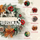 16 inch Prelit Christmas Wreath with LED Lights for Front Door Decoration — 3