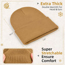 ZOORON Beanie for Men Women Slouchy Winter Beanie Hats Cuffed Skull Caps - 1pack-khaki — 2