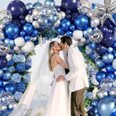 Blue Silver Balloon Garland Arch Kit for Birthday Decorations | Metallic Blue Silver — 3