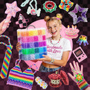Simetufy 14000Pcs Pony Beads Bulk 50 Colors for Craft Kandi Bracelet Making — 6