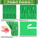 ZATAYE 12 Pack Green Christmas St Patricks Foil Curtain Decorations | 12 PCS — 4