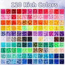 Quefe Bracelet Making Kit 6 Boxes 120 Colors Pony Beads Kandi Beads — 4
