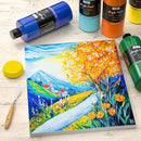 Nicpro 14 Colors Large Bulk Acrylic Paint Set (33.8 oz, 1000 ml) Rich Art Painting Supplies, Non Toxic for Multi Surface Rock Canvas Wood Ceramic Leather Fabric Craft for Adult with Color Wheel | 33.8 Fl Oz (Pack of 14) — 5