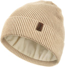 Wmcaps Winter Beanie for Men Women, Soft Warm Fleece Lined Knit Hat - Beige — 1