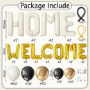 145Pcs Housewarming Party Decorations, Welcome Home Balloon Arch Kit | Ivory Cream White Beige Home — 2